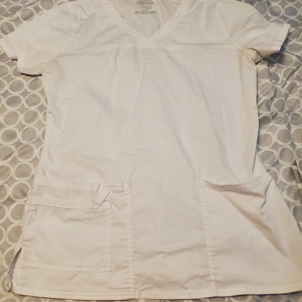 White Scrub Top